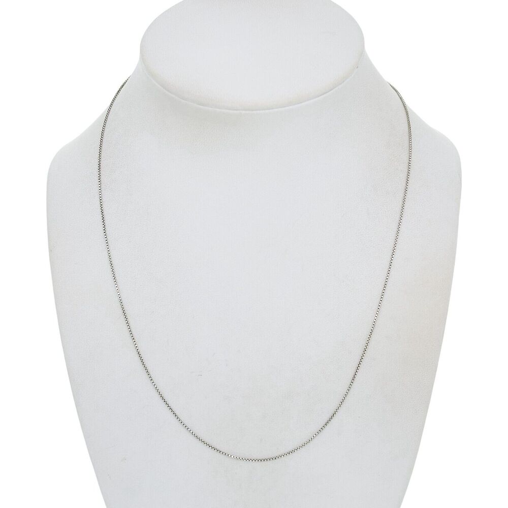 Vintage Italy Sterling Silver 925 Fine Box Chain Necklace 18"